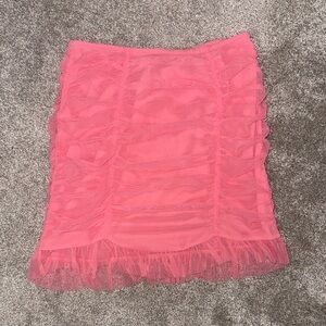 NWT Victoria's Secret Coral Ruffled Mini Skirt
